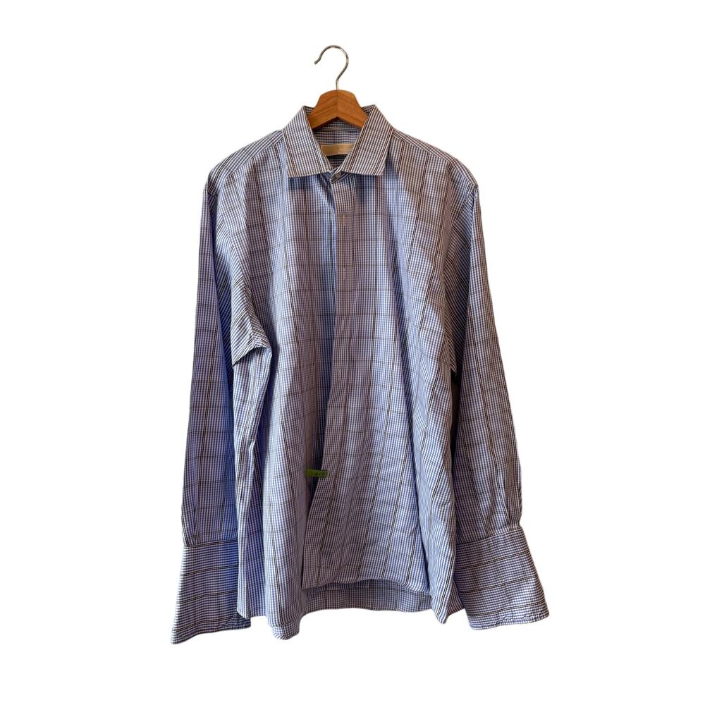Men's MICHAEL Michael Kors Light Blue Plaid Button Down Shirt